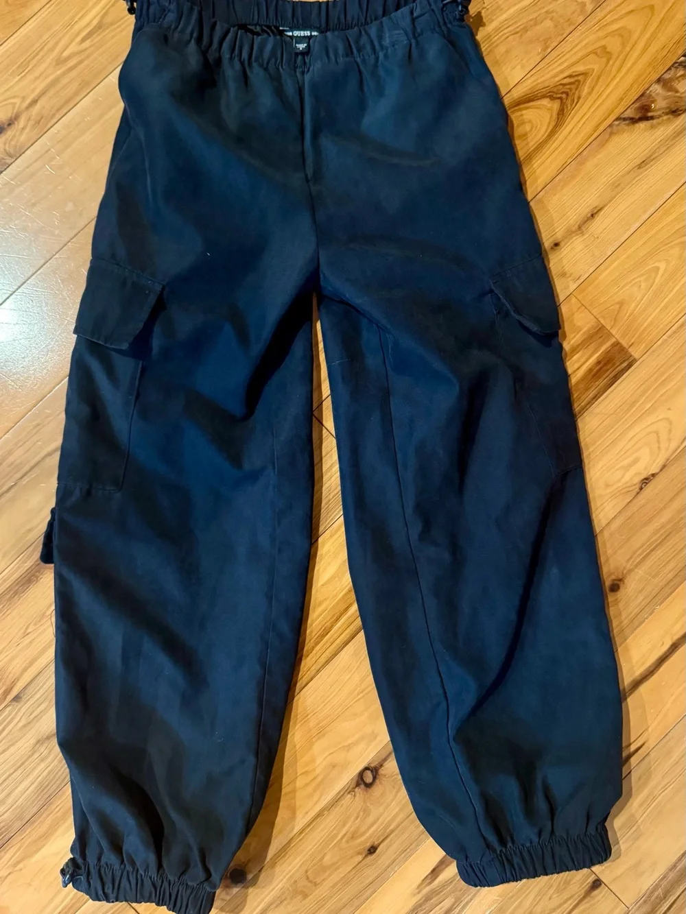 Guess Girls Black Cargo Joggers